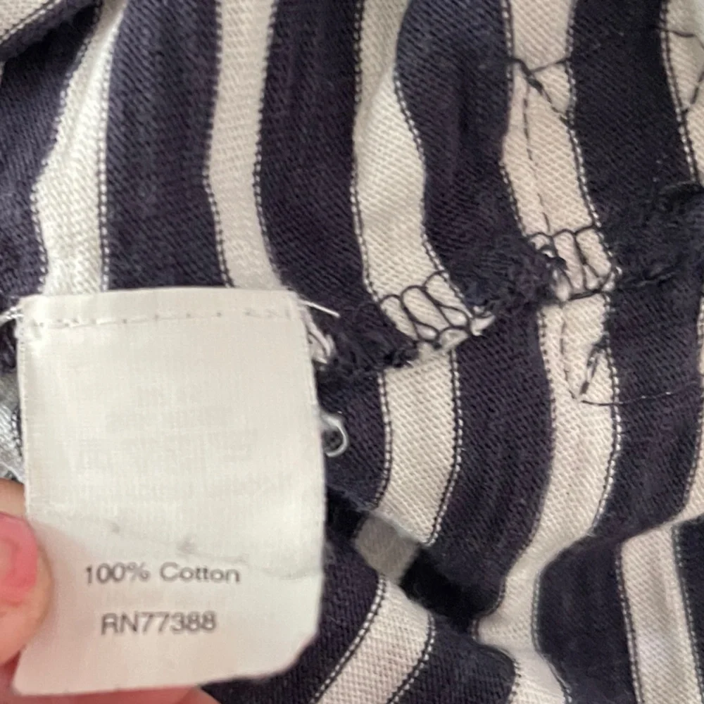 J. Crew‎ 100% Cotton Blue & White Striped Side-Tie Tee S